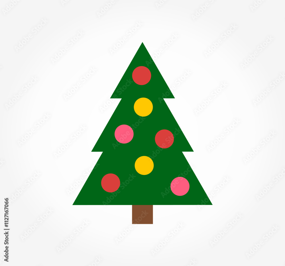 Wall mural christmas tree symbol icon. vector illustration.