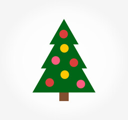 Christmas tree symbol icon. Vector illustration.