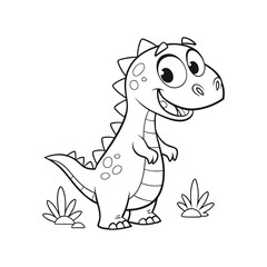 dinosaur coloring page design