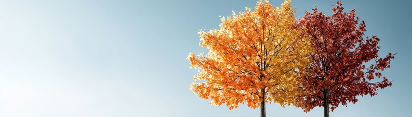 Vibrant energy tree symbolizing life nature autumn serenity