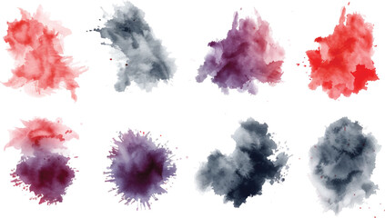 Various black set paint brushes with ink strokes, brushes, Big set of grunge round shapes. Brush strokes frame elements, frames for design.