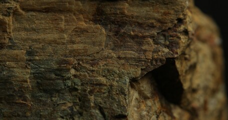 Close-Up of Natural Layered Rock Formation with Rough Surface