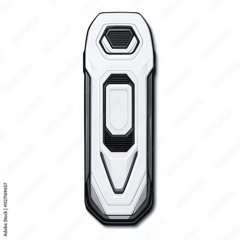 Aufkleber sleek white and black remote control design with modern features and ergonomic shape. ideal for smar