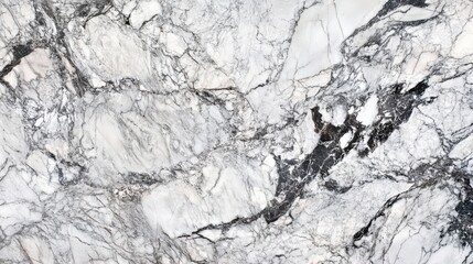 Fototapeta premium High-contrast marble surface showcasing intricate gray and black veining perfect for interior design projects
