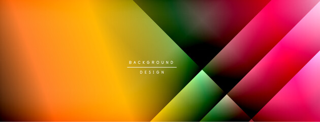 Fototapeta premium Dynamic shadow lines with gradient colors geometric background
