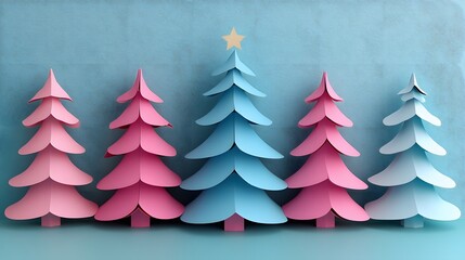 Christmas Balls, Garlands, Tree and Decorations, Santa Claus, Formed With Paper Cut Art, Abstract Image, Texture, Pattern Background, Wallpaper, Cover and Screen of Smartphone, PC, Laptop