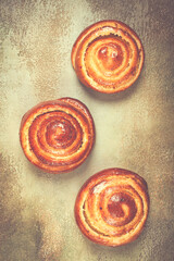 muffin with cottage cheese and coconut, brioche, pastries, breakfast, no people,