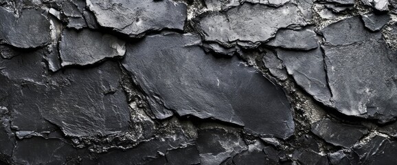 Black web background, Stone texture, copy space, Generative AI