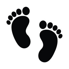 Adorable Baby Footprints Vector Illustration for Newborn, Family Love, and Parenting Design