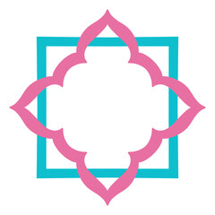 Geometric floral design