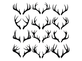 deer antlers shape vector