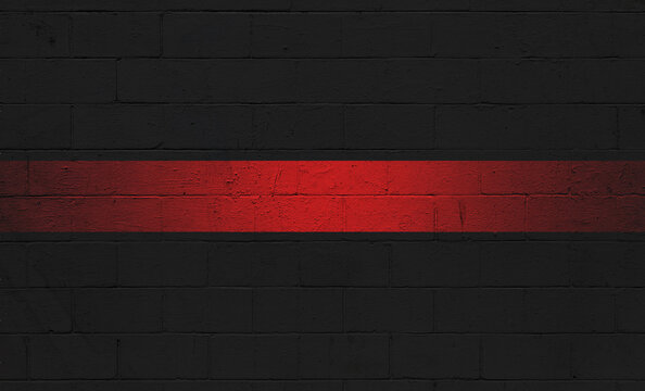 American firefighter support flag painted on a wall