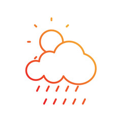 weather gradient icon with white background vector stock illustration