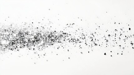 Obraz premium white color glitter scaterred isolated on white background