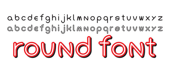 Illustration vector of round English fonts alphabets from A to Z