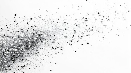 Fototapeta premium white color glitter scaterred isolated on white background