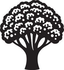 Broccoli Silhouette Vector Illustration Design