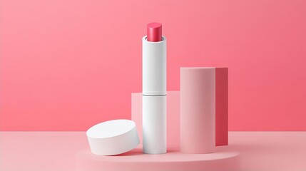 Pink Lipstick Minimalist Mockup