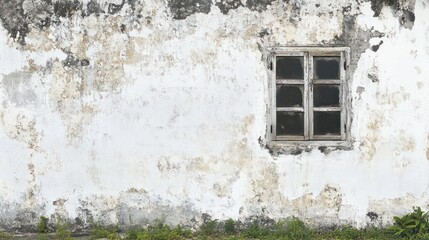 Old cement wall painted white texture and seamless background