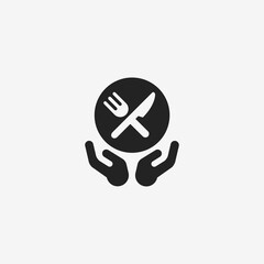 Hands Holding Food Icon
