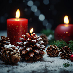 christmas decoration with candle