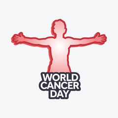 World cancer day vector illustration