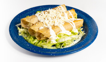 Comida tipica mexicana en plato tradicional 