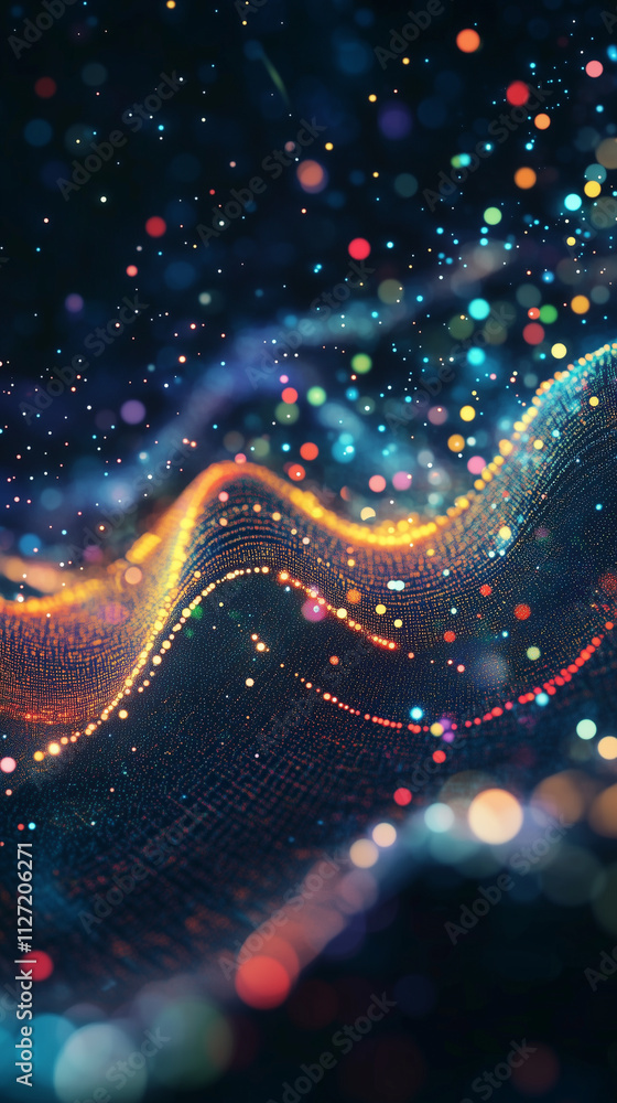 Poster digital graphic abstract background for ai and machine learning