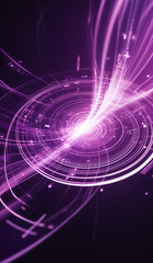 Fototapeta premium Purple and white abstract technology background