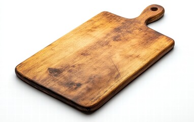 Fototapeta premium wooden Cutting Board, isolated on white background, full depth of field