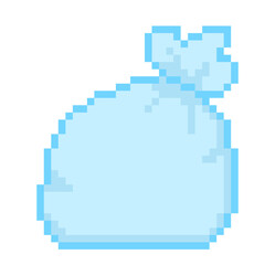 Fototapeta premium Pixel illustration of a big bag