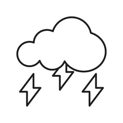 strom line icon with white background vector stock illustration