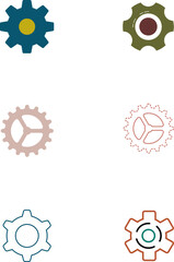 Setting icon Strock, Dotted, Filled
