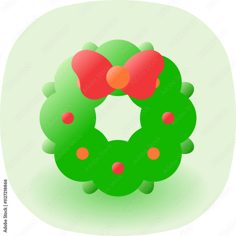 Sticker christmas wreath