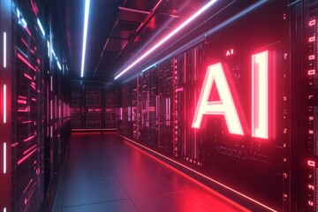 Tech AI concept controlling technological tools and intelligent robots. Development of an artificial code of ethics chips artificial intelligence science concept