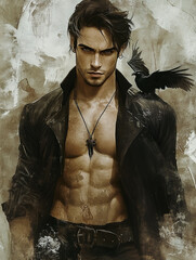 portrait of a man - supernatural urban fantasy - generative ai