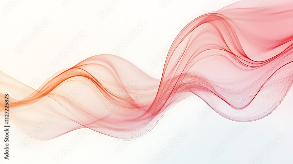 Poster abstract red and orange wave design