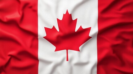 Vibrant Canadian flag flutters proudly, embodying patriotism and unity during a festive day