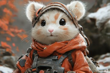 Happy and curious hamster photo, perfect for family-friendly campaigns and advertising.