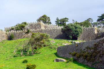 Monterreal fortress in the fishing village of Baiona