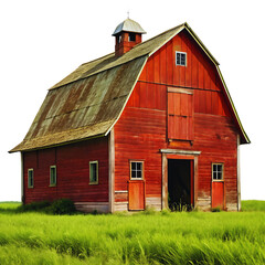 old red barn