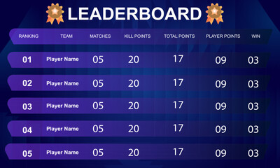 game leaderboard with abstract background vector