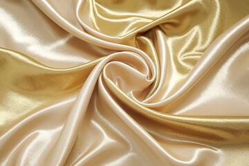 Obraz premium a silky beige and gold fabric with a close-up view
