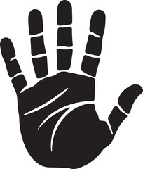 Hand Silhouette Vector Illustration Design Art