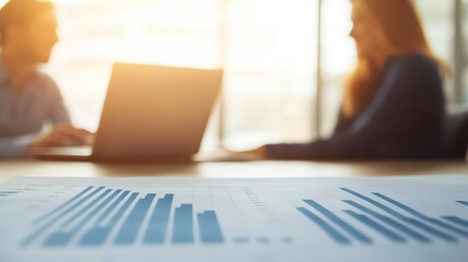 A couple sitting at a table with a laptop, reviewing financial projections for their household budget