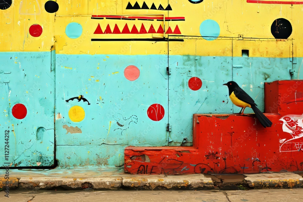 Poster exploring artistic compositions and sculptures in urban spaces that spark creativity and curiosity