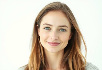 Naklejka premium Half-length portrait of a calm and serene female