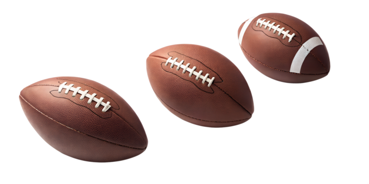 american football isolated on white background