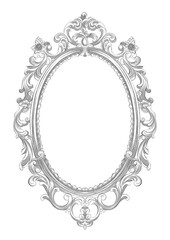 antique silver frame illustration