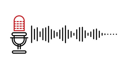 Podcast microphone. Microphone vector icon. Concept podcast